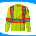 ANSI 107 class 2 long sleeve reflective shirts with 140gsm bird eye mesh fabric